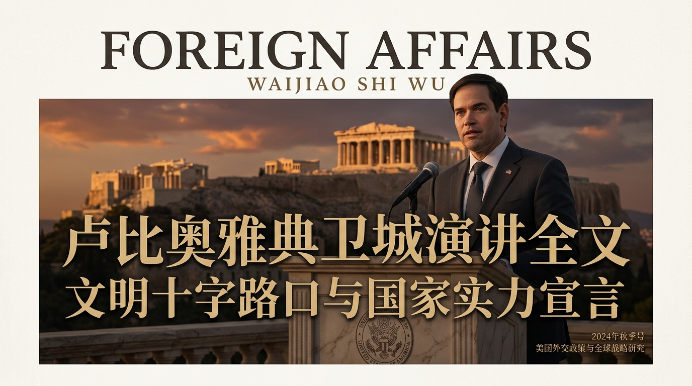 卢比奥雅典卫城演讲全文：在文明源头召唤西方的觉醒与国家实力重铸
