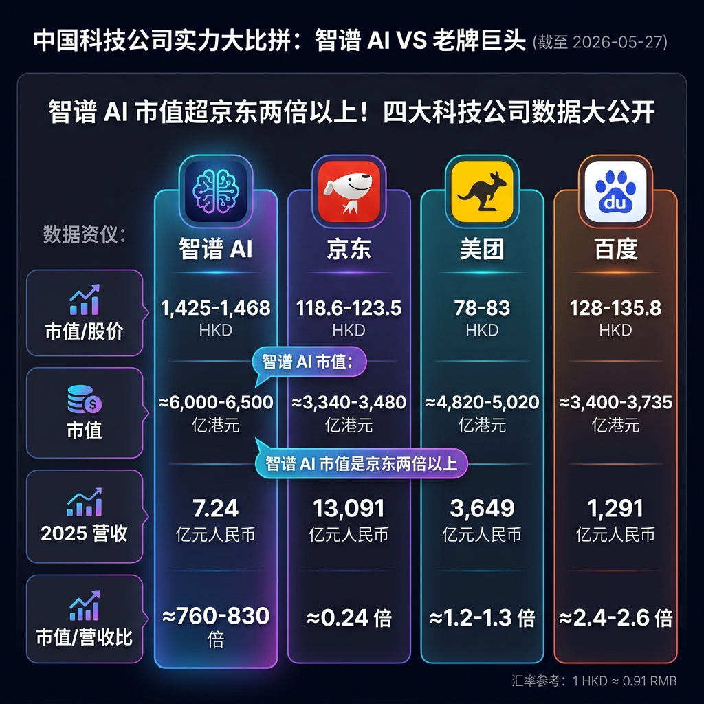智谱 AI 市值对比